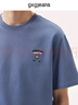 gxgjeans男裝 多色趣味印花時(shí)尚簡(jiǎn)約圓領(lǐng)短袖T恤男生  25夏新款 藍色 XL (180) 曬單實(shí)拍圖