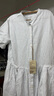 無印良品（MUJI）女式 漢麻 棉 短袖連衣裙 女裝裙子25年夏季寬松透氣長裙BC2MJC5S 米白色條紋 M （160/84A） 曬單實(shí)拍圖