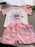 皮爾卡丹（pierre cardin）童裝哪吒女童短袖套裝夏季2025新款哪咤兒童服裝寶寶短袖娜扎衣服 粉色 120 尺碼5~6歲【110-120cm】 曬單實(shí)拍圖