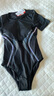 速比濤（Speedo）泳衣女電氣矩陣黑標Hero5.0鯊魚(yú)皮競速溫泉度假連體泳衣 黑/藍 34 曬單實(shí)拍圖