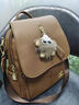 雪愛(ài)袋鼠品牌女士雙肩包2026新款送媽媽老婆百搭韓版百搭休閑旅游背包 棕色[贈禮盒裝+掛件+手包卡包] 曬單實(shí)拍圖