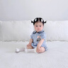 班喜迪嬰兒衣服夏季薄款夏日嬰幼兒女寶寶連體衣公主包屁衣夏裝外出爬服 藍色 80cm 曬單實拍圖