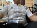 森地客Santic 春夏短袖騎行服自行車背帶褲套裝男 莫爾蒙 白色 L  曬單實拍圖