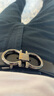 Salvatore Ferragamo菲拉格慕 男士黑色灰扣雙面可調(diào)節(jié)腰帶 694531 105送男友禮物 曬單實拍圖