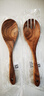 onlycook兩用沙拉叉勺一體家用木質(zhì)木頭湯勺拌攪勺日式木制大勺子 沙拉叉+沙拉勺/各1個(gè) 曬單實(shí)拍圖