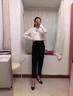 浪莎黑色西裝褲女春秋款垂感直筒休閑寬松顯瘦通勤哈倫西褲九分煙管褲 黑色 【春秋款】 XL 【推薦111-120斤】 曬單實(shí)拍圖