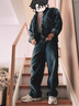 Levi's李維斯25年新款男士美式復(fù)古Clean Fit578闊腿直筒牛仔褲 藏青色 32 (32) 曬單實(shí)拍圖