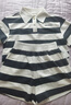 little MO&Co.童裝夏裝新款女童親子裝休閑條紋短褲子 黑白條色 140 140/58 曬單實(shí)拍圖