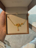 CRD克徠帝黃金項鏈玉蘭花足金鎏彩套鏈古法工藝送女友節日禮物 12g 曬單實(shí)拍圖