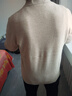 恒源祥100%純羊毛衫女保暖厚款半高領寬松打底衫上衣冬裝針織衫毛衣女 淺米色 160/84A(M)【建議105斤以內】 曬單實拍圖