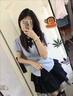 唐思薇辣妹套裝短袖襯衫上衣女夏季jk制服女蓬蓬短裙半身裙減齡兩件套裝 青灰襯衫+領(lǐng)結(jié)+蕾絲邊蓬蓬裙  M 建議90-105斤 曬單實(shí)拍圖