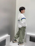 G.DUCKKIDS兒童裝男童春款褲子秋季2025新款韓版中大童工裝褲小男孩長(cháng)褲潮流 軍綠色【不加絨】 160 cm 曬單實(shí)拍圖