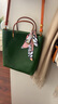 ANDSEEYOU品牌 單肩包女包 真皮水桶背包 新款牛皮手拎斜挎包 日系休閑手提包 潮流OL通勤包 西班牙綠 曬單實(shí)拍圖