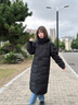 雅鹿羽絨服女冬季新款男女情侶長款寬松過膝加厚防寒抗凍中性 黑色 S (155) 【推薦90-110斤】 曬單實拍圖