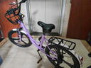 鳳凰（Phoenix）兒童自行車(chē)?guó)P凰兒童自行車(chē)10歲以上女童自行車(chē)6-10歲小學(xué)生自行車(chē) 頂配紫丨一體輪+后座+減震+禮包 22寸【適合140-165cm】 曬單實(shí)拍圖