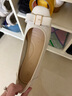 森達女鞋春夏新款商場同款通勤真皮鞋粗跟淺口單鞋高跟鞋XAG01CQ4 米白 37 曬單實拍圖
