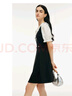 歌莉婭假兩件連衣裙女夏2025新款大方得體穿搭法式裙子1E4R4H3F0 00B黑色 XS 曬單實(shí)拍圖