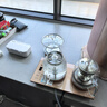 茶皇子全自動(dòng)底部上水電熱水壺三合一茶臺(tái)茶桌嵌入一體保溫玻璃燒水壺茶具套裝開(kāi)水泡茶壺蒸汽噴淋煮茶器 1L 升級(jí)三合一套裝金色 20X37CM 曬單實(shí)拍圖