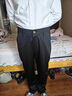 皮爾卡丹（pierre cardin）桑蠶絲男士休閑褲春秋新款褲子男中年爸爸商務(wù)直筒高彈免燙西裝褲 藏青【春秋款】 32 【130-140斤左右】 曬單實(shí)拍圖
