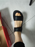 啄木鳥(niǎo)真皮軟底沙灘涼鞋女2025夏新款平底舒適防滑休閑運(yùn)動(dòng)涼拖鞋 黑色 37 曬單實(shí)拍圖