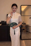 枝己新中式新娘旗袍2025新款披肩款夏季薄款結(jié)婚訂婚旗袍裙敬酒服婚服 HF059 M 曬單實(shí)拍圖
