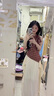 艾美琦美（AIMEIQIMEI）2025新款夏季不規(guī)則連衣裙子女裝套裝掛脖吊帶背心上衣顯瘦兩件套 格子襯衫+半身裙 L 曬單實(shí)拍圖