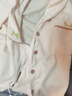 貓人純棉睡衣女士2025年新款帶胸墊月子服春秋薄款長(zhǎng)袖開(kāi)衫家居服套裝 象牙白 【100%純棉-免穿文胸】 L 【體重100-120斤】 曬單實(shí)拍圖