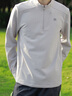 KOLON SPORT/可隆戶外長袖T恤 男子吸濕排汗抗菌半拉鏈內(nèi)搭上衣 LHZT5WNT11-GR 米灰色 XL 180/100A 曬單實(shí)拍圖