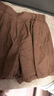 佐丹奴亞麻裙褲女夏季新款棉麻褲子壓褶半松緊腰休閑短褲13405220 曬單實(shí)拍圖