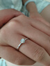 中國黃金（CHINA GOLD）鉑金鉆石戒指女白金訂結求婚鉆戒中秋節禮物送女友老婆生日結婚老 京速達-鉑金六爪戒指-10分真鉆石 曬單實(shí)拍圖