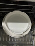 國玥 | 景德鎮(zhèn)骨瓷雙耳烤盤純白釉下彩陶瓷餐具加深圓形菜盤飯盤 純白6.5豎紋雙耳盤【易端拿】 曬單實(shí)拍圖