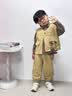 G.duck小黃鴨男童秋裝套裝洋氣春秋兒童馬甲三件套一歲寶寶衣服卡通小熊 卡其色 90 建議1~2歲【 80-90】cm 曬單實拍圖