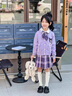 G.DUCKKIDS小黃鴨童女童套裝春秋兒童衣服女小童毛衣馬甲庫洛米jk裙子三件套 庫洛米開衫三件套 110 尺碼4~5歲【100-110cm】 曬單實拍圖