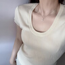 法蔻（farcoko）品牌小水滴項鏈女人魚之淚高級感鎖骨鏈時尚飾品生日禮物送女友 小水滴項鏈 -【精美高檔禮盒】 曬單實拍圖