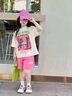 哈羅小黃鴨 HAL.DUCK2025新款女童夏季短袖套裝女大童夏裝韓版T恤短褲兒童運(yùn)動兩件套 涂鴉貓咪套裝 120 cm 曬單實拍圖