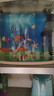 魚缸背景貼紙5d高清畫立體畫海底世界3d水族箱造景裝飾壁紙自粘紙 01.海洋小魚 寬30cm-高20cm【送刮板】 曬單實拍圖
