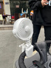 派凡嬰兒車(chē)風(fēng)扇夾子式寶寶手推車(chē)迷你usb充電風(fēng)扇戶(hù)外便攜隨身防夾手兒童小孩床上輕音桌面夾扇吹輔食 白色【4檔風(fēng)速/720°翻轉】 2000mAh 曬單實(shí)拍圖