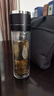 ihold一鍵開(kāi)蓋雙層玻璃杯防燙男士耐高溫速開(kāi)飲用水杯子辦公泡茶杯車(chē)載 金剛黑 350ml 曬單實(shí)拍圖