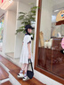 Svecymikov國際品牌女童連衣裙夏季2025新款大童學(xué)院風(fēng)polo裙公主裙兒童裝 灰白色 140 cm 曬單實拍圖
