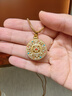 六桂福珠寶 LIU GUI FU JEWELRY黃金足金琺瑯八寶羅盤吊墜女2025年新款24k純金項鏈女生生日禮物 花絲八寶羅盤吊墜小款 多退少補 曬單實拍圖