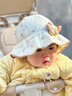 京厽春夏嬰幼兒帽子輕薄遮陽(yáng)漁夫帽可愛夏季薄款防曬帽寶寶外出帽 紅色櫻桃咖啡花朵帽 建議3-18個(gè)月42-48cm 曬單實(shí)拍圖