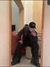 WASSUP HERMU官方休閑褲男春夏季cleanfit美式寬松拖地微喇褶皺設計直筒西裝褲 黑色 XL （推薦120-140斤） 曬單實(shí)拍圖