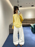 FPA速干抗菌運(yùn)動(dòng)戶外t恤 春秋季潮流撞色拼接寬松休閑情侶長袖上衣男 淡黃色 S 曬單實(shí)拍圖