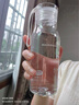 樂(lè )扣樂(lè )扣運動(dòng)水杯女生夏天透明塑料杯子隨行杯戶(hù)外便攜學(xué)生杯耐高溫喝水瓶 白色350ml【圓底】 曬單實(shí)拍圖
