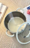 北美電器（ACA）316L不銹鋼湯鍋家用加厚陶瓷燉鍋蒸煮鍋蒸籠鍋電磁爐燃?xì)馔ㄓ?ACA白色陶瓷湯鍋 20cm 曬單實(shí)拍圖