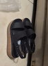 卡駱馳crocs布魯克林女士軟木厚底涼鞋休閑百搭女士涼鞋|211144 黑/黑-060 35 (220mm) 曬單實(shí)拍圖