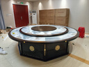 盟勵酒店電動(dòng)餐桌大圓桌新中式實(shí)木內嵌巖板桌子飯店會(huì )所包廂火鍋桌 3.0米電動(dòng)轉盤(pán)+19張A款或C款 曬單實(shí)拍圖