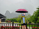 羅蒙（ROMON）沖鋒夾克男女戶外運動登山服連帽外套防風防水風衣果綠色L 曬單實拍圖