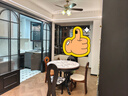 森美匠心法式實(shí)木伸縮餐桌美式復古小戶(hù)型家用圓桌客廳折疊飯桌子 餐桌-105cm 曬單實(shí)拍圖