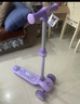 麥斯卡（Mesuca）兒童滑板車(chē)小孩玩具車(chē)搖擺車(chē)腳踏車(chē)3-10歲閃光可折疊調高度禮物 曬單實(shí)拍圖